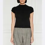 Тихий топ приталенного кроя Max&Co., черный - фото