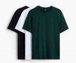 Комплект футболок H&M Regular Fit, темно-зеленый - фото