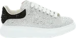 Кроссовки Alexander McQueen Oversized Sneaker White Black Crystal, белый - фото