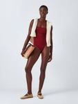 Марлин Openback купальник John Lewis, Dark Red - фото 3