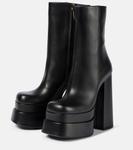 Ботильоны на платформе из кожи Intrico Versace, Black-Versace Gold - фото 5