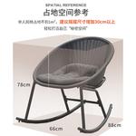 Purple Leaf Кресло-качалка coffee [2 кресла + 1 журнальный столик d60] с подушками - фото 6