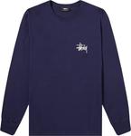 Лонгслив Stussy Basic Long-Sleeve Tee 'Navy', синий - фото 2