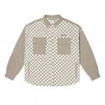 Vans Рубашки унисекс, хаки, с отворотом, средней длины - фото