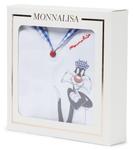 Хлопковый комбинезончик Baby Sylvester Monnalisa, Bianco+Bluette - фото 4