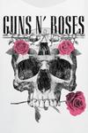 Топ Guns N' Roses Flower Skull, белый - фото 2