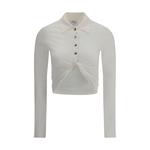 Поло Courrèges с перекрученной деталью Courreges, белый - фото