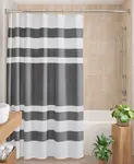 Штора для душа Spa Waffle 3m-Scotchgard, 36" x 72" Madison Park, charcoal - фото