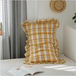 makej Наволочка рюшами натуральный хлопок - фото