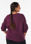 Джемпер Zizzi Jumper, Potent Purple Mel/Purple - фото 3