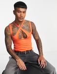 Оранжевый жилет с перекрестными бретелями ASOS DESIGN - фото 2