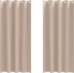 Плотные шторы с кольцами, 2 шт., серо-коричневые, 225 x 140 см vidaXL - фото