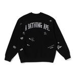 All over Logo Print Sweater A BATHING APE, черный - фото 3