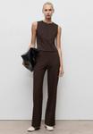 Брюки Mango STRAIGHT FIT WITH ELASTIC WAIST, Brown - фото 2
