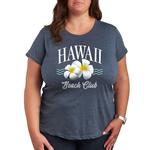 Футболка Plus с рисунком Hawaii Beach Club, цвет Heather Blue - фото