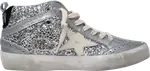 Кроссовки Golden Goose Wmns Mid Star Silver Glitter, серебряный - фото