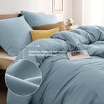 Комплект постельного белья Bedsure, 4 предмета, 135х200/80x80 см, серо-голубой - фото 4