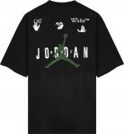 Футболка Air Jordan x Off-White MJ T-Shirt 'Black/White/Forest Green', черный - фото 3
