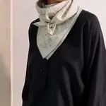 HERMES Шелковый шёлковый платок женский белый, White - фото 9