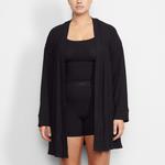 Халат Skims Soft Lounge, черный - фото 6