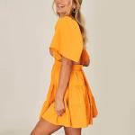 Платье Shy Velvet Square Neck Short Sleeves, желтый - фото 3