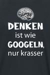 Футболка Sprüche Denken ist wie googeln, nur krasser, черный - фото 2