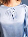 Топ Patsy из чистого шелкового сатина NRBY, Chambray - фото 4