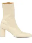 Ботильоны на блочном каблуке Mm6 Maison Margiela, кремовый - фото