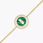 Браслет Messika Lucky Move SM, желтое золото/бриллианты/малахит - фото 2