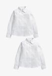 Комплект рубашек для девочки Next, 2 штуки, белый - фото