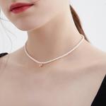 MCK Серебряное ожерелье с имитацией жемчуга 925 пробы - фото 9