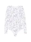 Боди с принтом Mm6 Maison Margiela, белый - фото