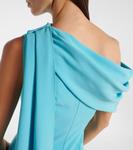 Платье-миди из крепа с накидкой Maite Roksanda, Tropics - фото 7