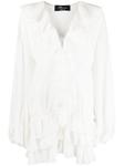Blumarine блузка с оборками, белый - фото