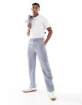 Прямые брюки ASOS DESIGN из синей фактуры - фото