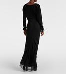 Шелковая юбка макси Rick Owens, черный - фото 3