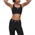 Бюстгальтер (WMNS) adidas Powerreact Training Medium-Support Techfit Bra 'Black White' - фото 3