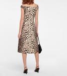 Шерстяное платье миди с леопардовым принтом Prada, Albino - фото 3