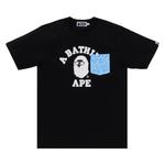 Футболка BAPE ABC Sea Surface Camo Pocket College Tee, Black - фото