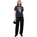 Футболка с принтом логотипа GANNI, черный - фото 4