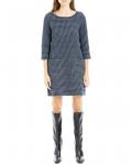 Макс Студио Вязаное мини-платье Max Studio, синий - фото