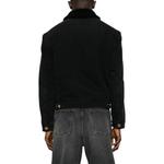 VERSACE Джинсовая куртка с воротником из овчины, Black - фото 5