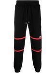 Gcds striped cotton track pants, черный - фото