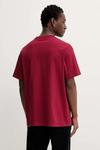 Хлопковая футболка Vans, бордовый - фото 3