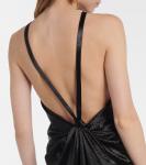 Атласное платье Асли Safiyaa, черный - фото 5