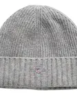 Шапка бини с логотипом Gant, серый - фото 2