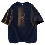 Футболка унисекс Cotton, черный/белый - фото 18