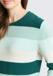 Джемпер TOM TAILOR STRUCTURED STRIPED, Green Mint/White Stripe/Mint - фото 4