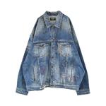Куртка Balenciaga Scribble Oversized Jacket, Blue - фото