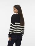 Кардиган Vero Moda VMLEA V NECK CUFF CARDIGAN , Black/Cloud Dancer/Black - фото 3